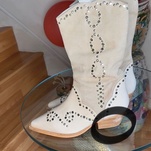 Free People Jaxon Studded Western Boots/ size 38.5 - Picture 8 of 8